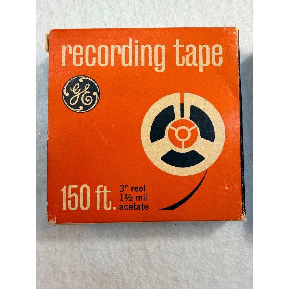 Vintage GE General Electric 3" Reel-to-Reel Recording Tape 150 Ft Lot of 2 Used